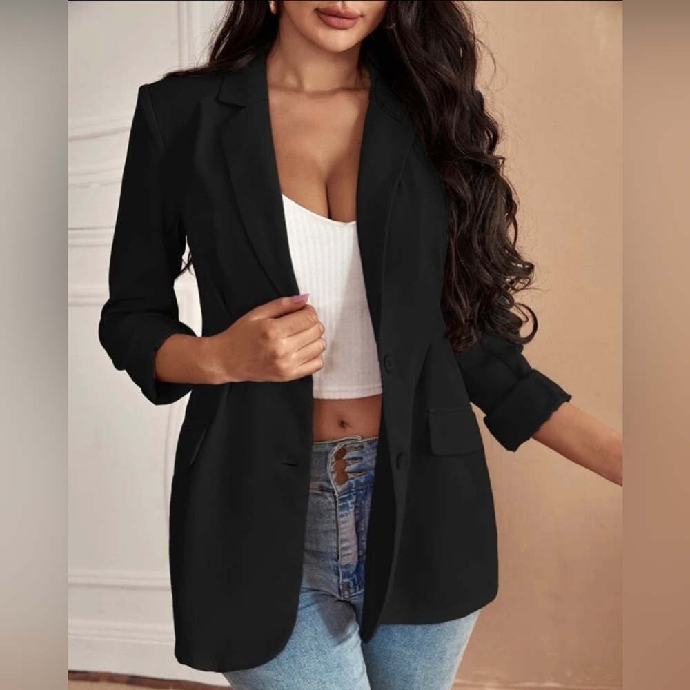 Prive Lapel Neck Single Breasted Blazer